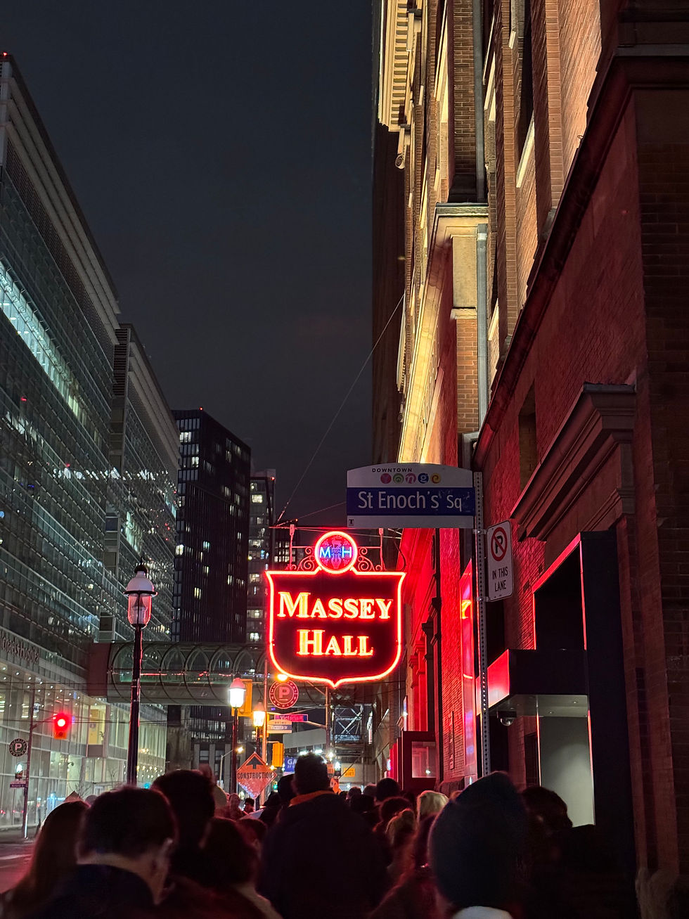 The line up to get into the concert on a chilly and clear last night of January. Toronto, Ontario, Canada. January 31st 2025.