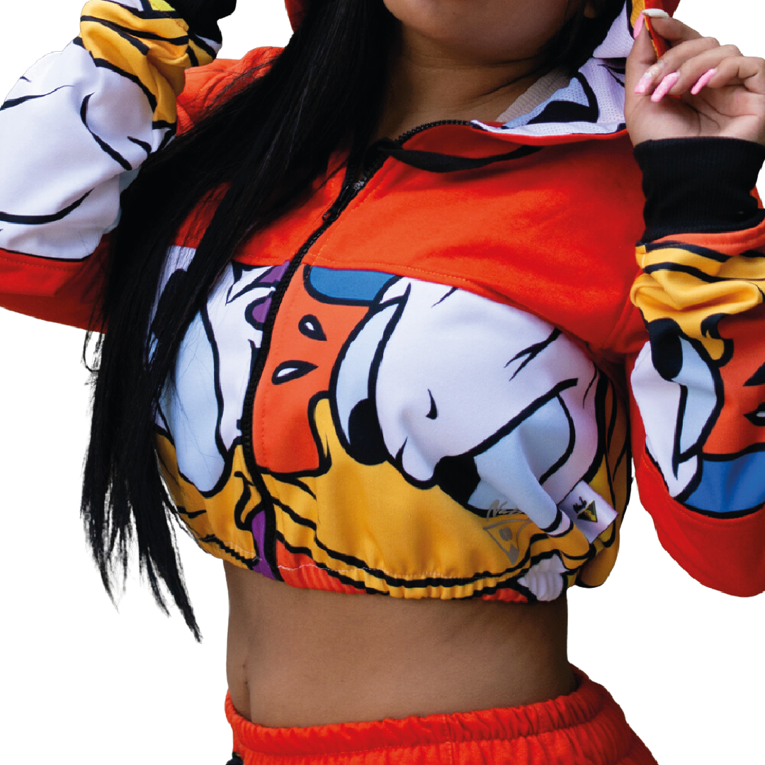 Croptop Corte Funny Donald Naranja