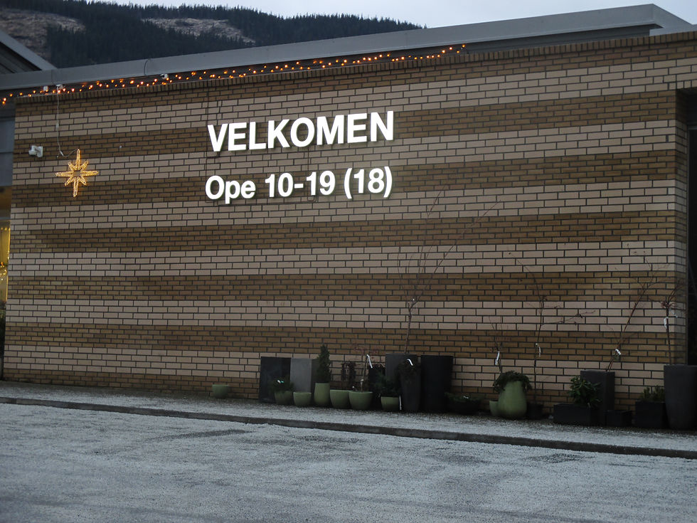 Teglsteins fasade på Voss Amfi