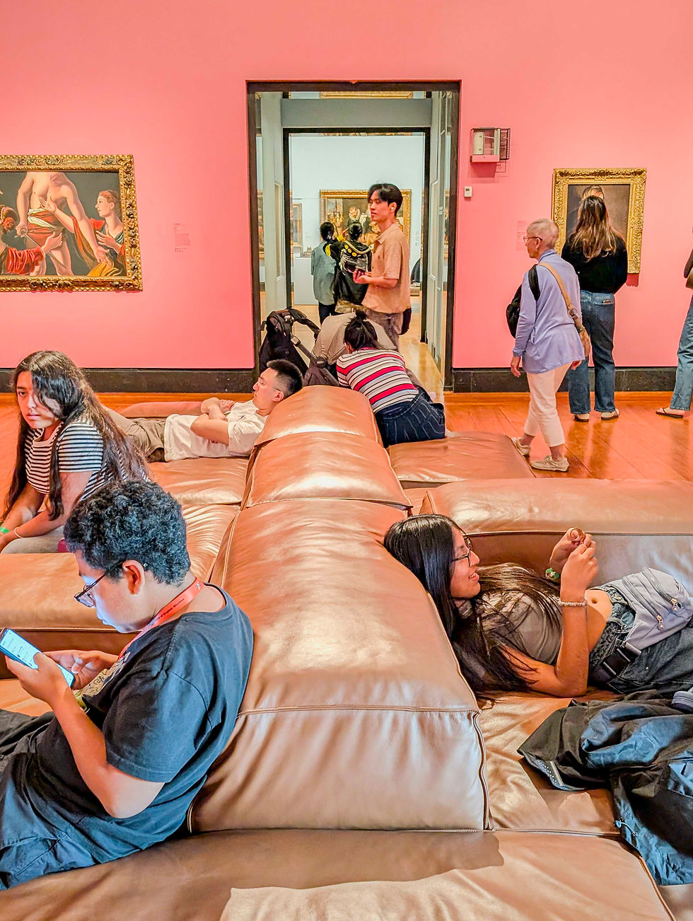 Everyone should feel at home in a gallery, eh?.