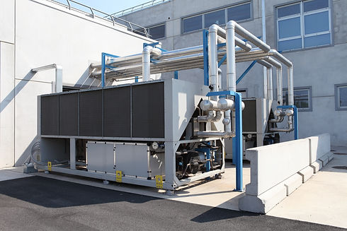huge air conditioning unit, central heating and cooling system control