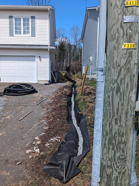 french drain along side of house
