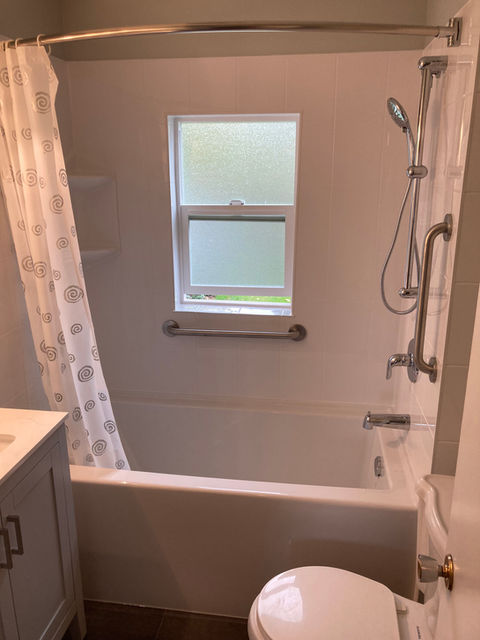new bathtub and shower