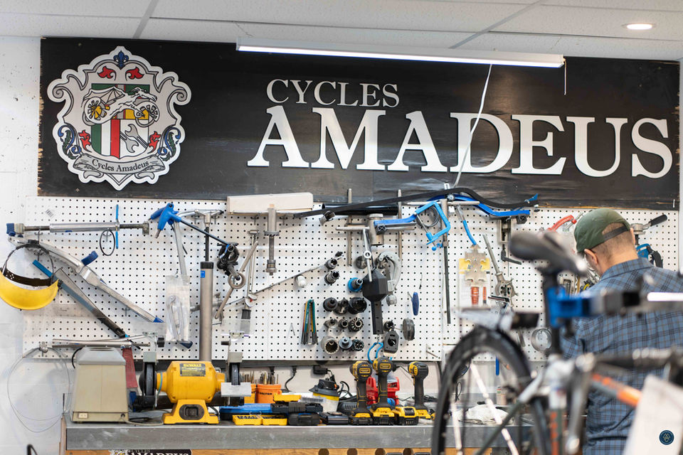 intérieur de la boutique Cycles Amadeus