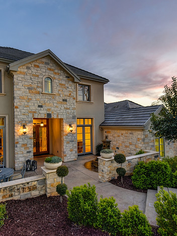 exterior view of front of luxury home