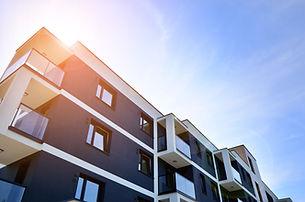 Modern apartment building on a sunny day_