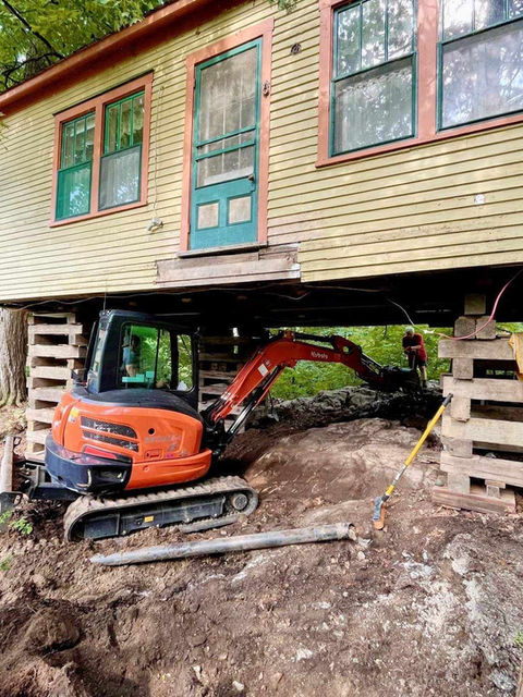 Levage d'une maison