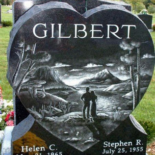 upright gravestone monument