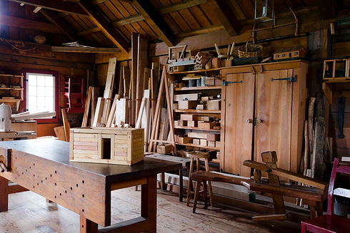 Interior of old woodworkers shop