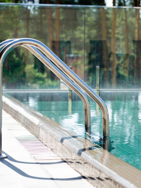 swimming pool on sunny day
