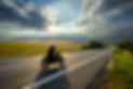 motorcycle driving on country road