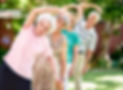 seniors exercising together