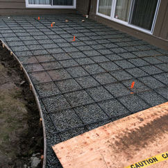 preparation for new concrete walkway
