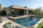 AI generated image of luxury home with swimming pool