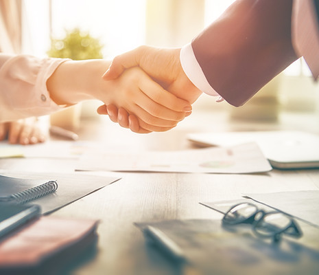 handshake between business professionals