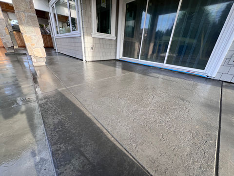 stamped concrete walkway
