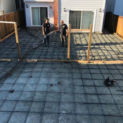 prepping new concrete driveway