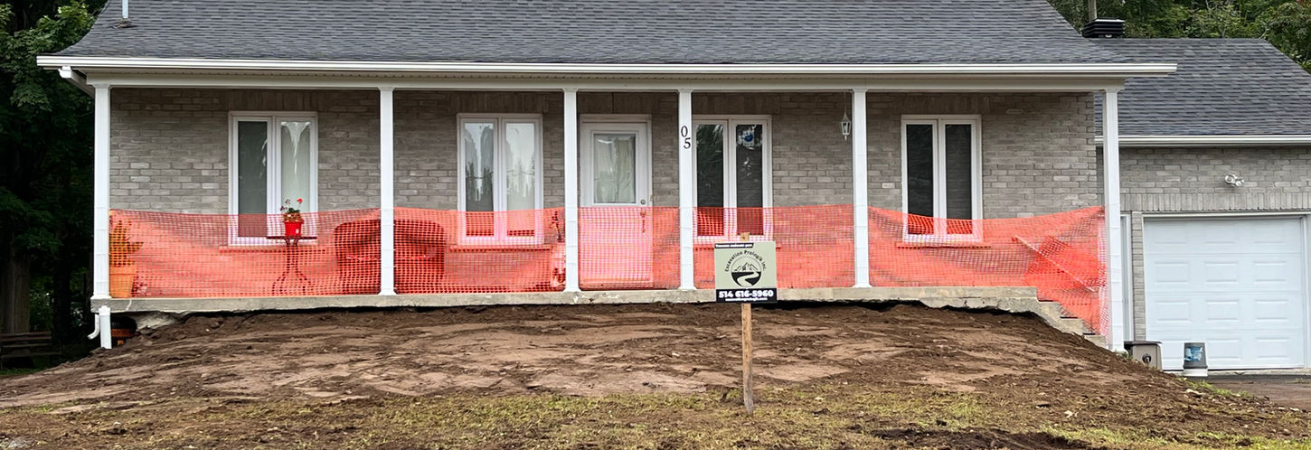 construction d'un nouvel aménagement paysager