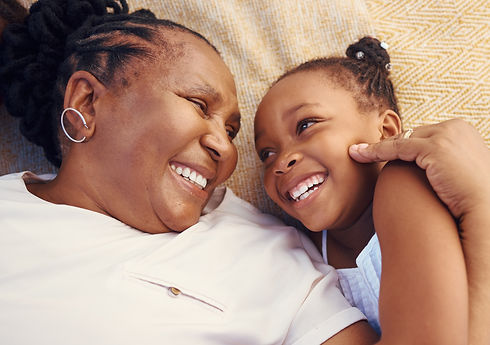 happy mother and daughter