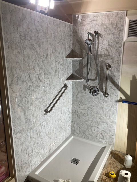 new shower installation