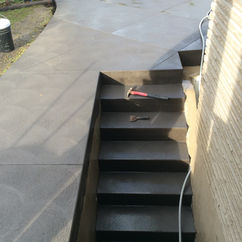 new concrete stairs