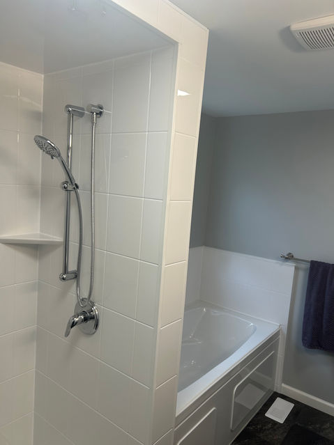 new shower installation