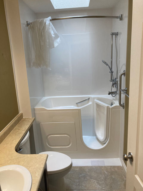 new walk-in bathtub installation