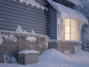 residential generator during snow storm