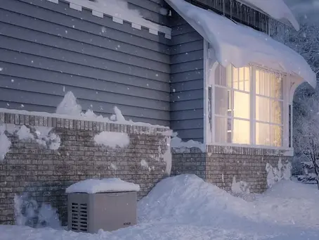 residential generator during snow storm