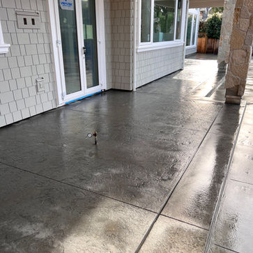 stamped concrete walkway