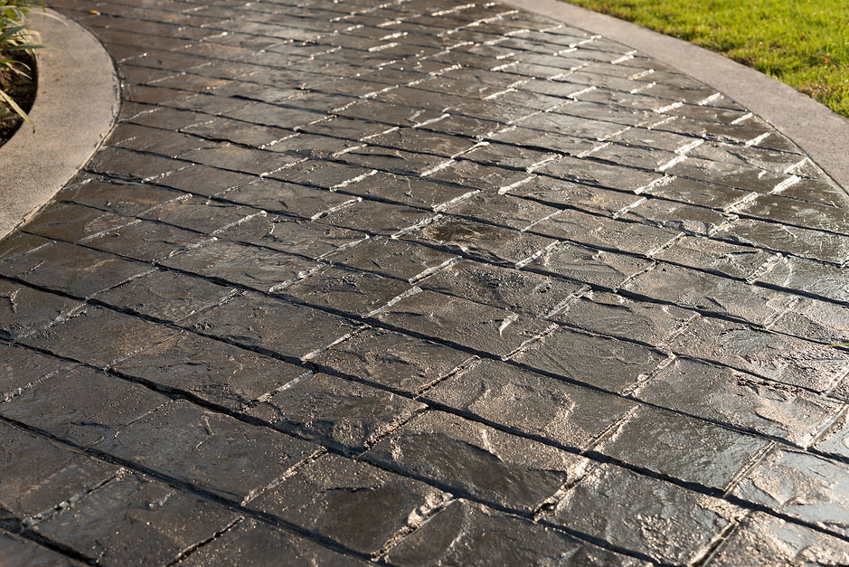 stamped concrete path