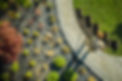 aerial view of landscaper adding topsoil