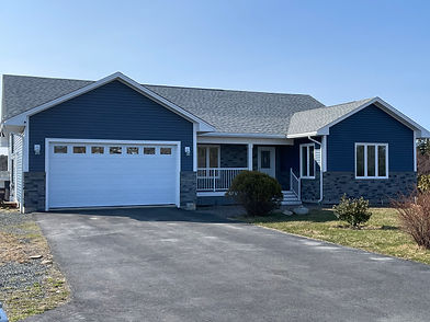 new home siding, navy blue