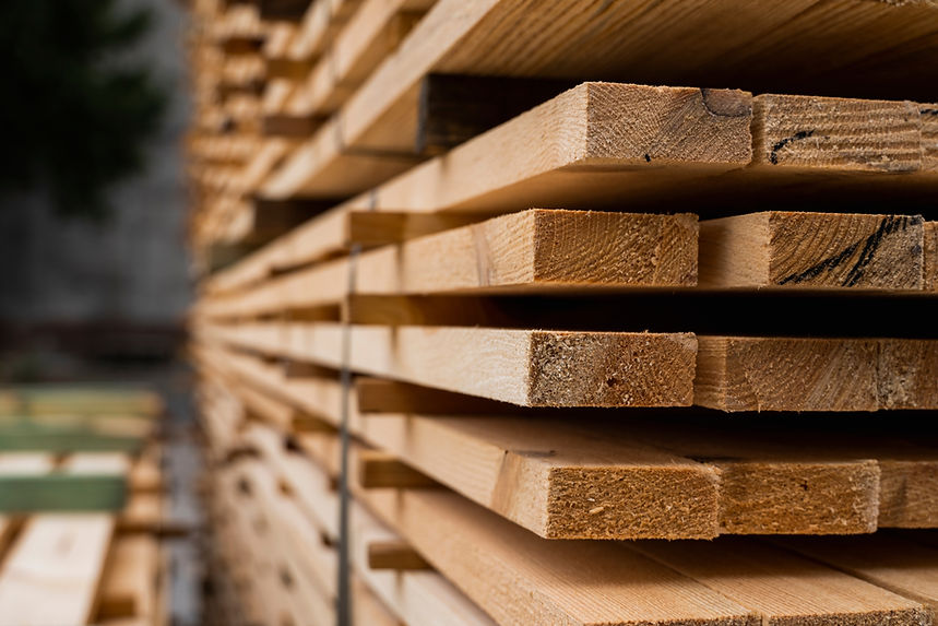 stacks of lumber