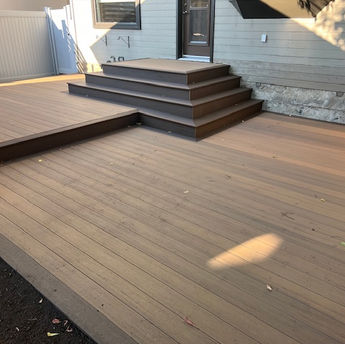 new wooden deck
