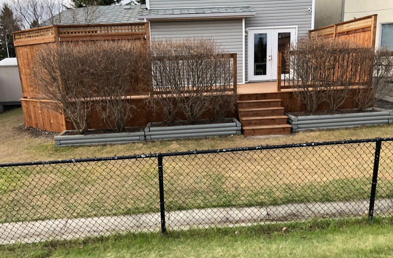 new deck and fence