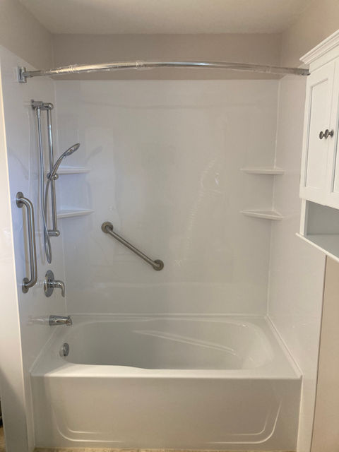new bathtub and shower