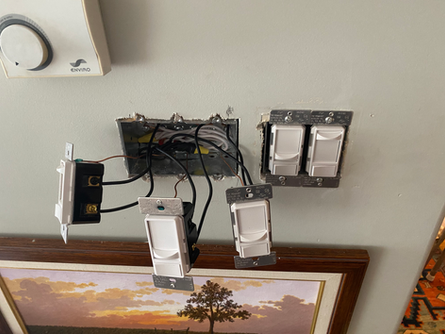 electrical wiring in the process of getting set up