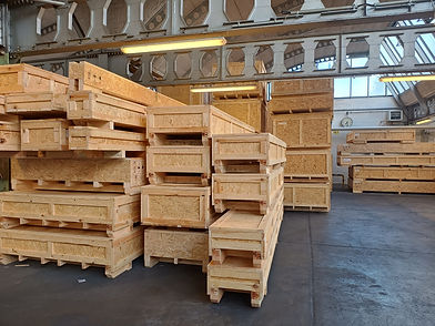 crates and plywood