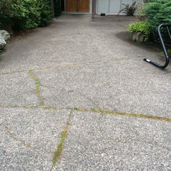old concrete driveway