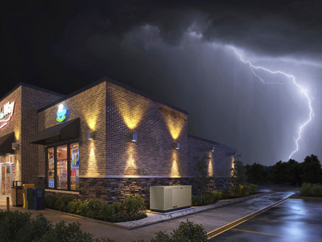 commercial generator during storm