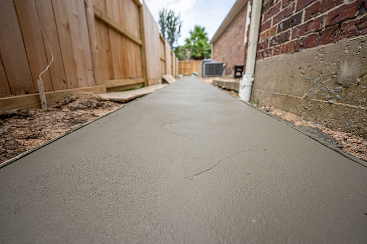 new concrete walkway