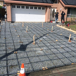 new concrete installation