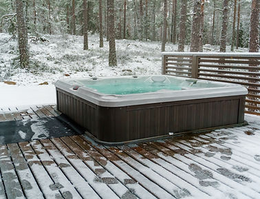 Aerial View of Hot Tub Technician Performing Garden SPA Repair
