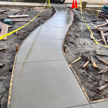 stamped concrete walkway
