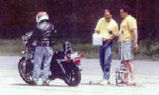 Test bruit moto sur piste d'éssais