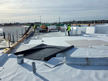 Edmonton 50 Street Warehouse TPO Membrane Installation