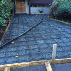preparation for a concrete driveway