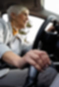 senior driving vehicle