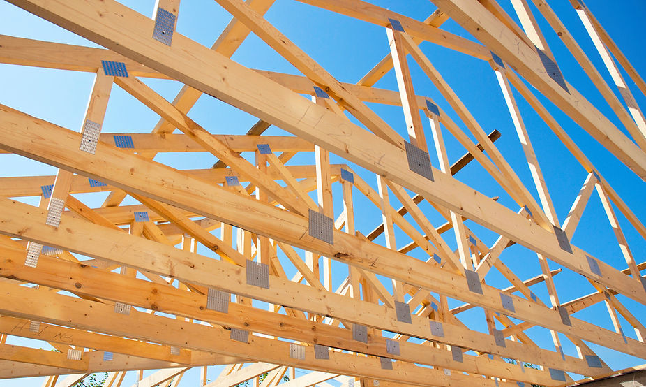 roof trusses of new building